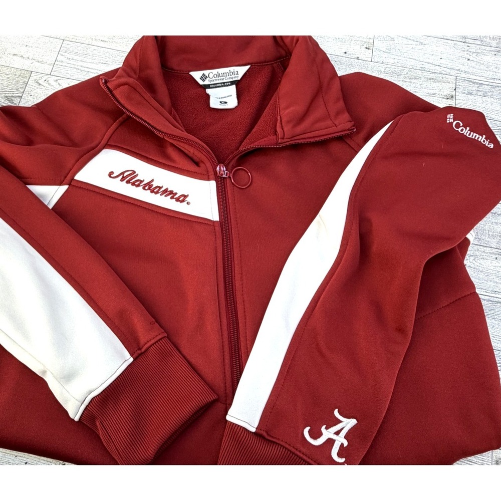 Columbia Alabama Crimson Tide Velocity Trackster Jacket Mens Red Fleece XL